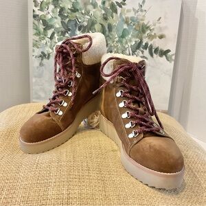 Sam Edelman Franc Platform Hiking Boots, Size 8.5 LIKE NEW